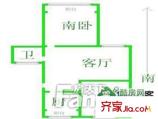 南苑小區(qū)  2室  戶(hù)型圖