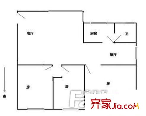 南苑小區(qū)  3室  戶型圖