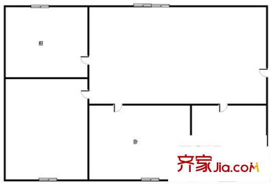 商學(xué)院家屬院 2室 戶型圖