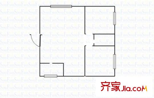甘肅省地礦局高層住宅 2室 戶型圖