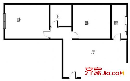 春蕾小區(qū) 2室 戶型圖
