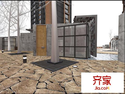 現(xiàn)代藝術(shù)家外景圖小區(qū)效果圖