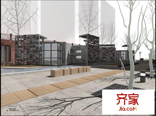 現(xiàn)代藝術(shù)家外景圖小區(qū)效果圖