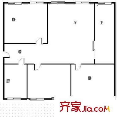 商學院家屬院 3室 戶型圖