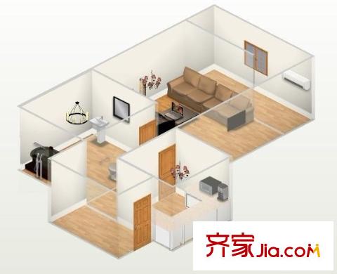 希望花園 2室 戶型圖