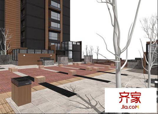 現(xiàn)代藝術(shù)家外景圖小區(qū)效果圖