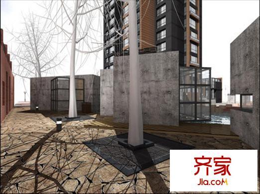 現(xiàn)代藝術(shù)家外景圖小區(qū)效果圖