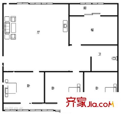 森野小區(qū) 3室 戶(hù)型圖
