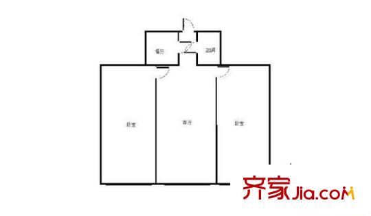 保險(xiǎn)公司家屬院(廣場東口)戶型圖保險(xiǎn)公司家屬院（廣場東口） 2室 戶型圖 2室1廳1衛(wèi)1廚