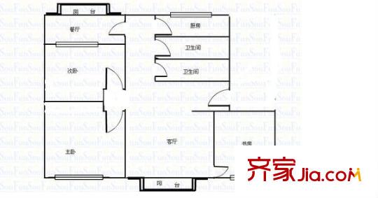 新武都路528號 3室 戶型圖