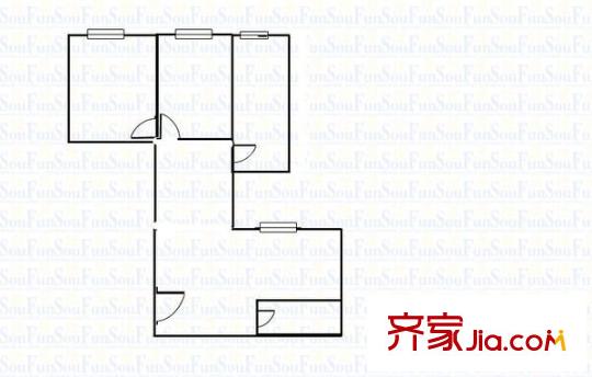 蘭州減速機(jī)廠家屬院 2室 戶型圖