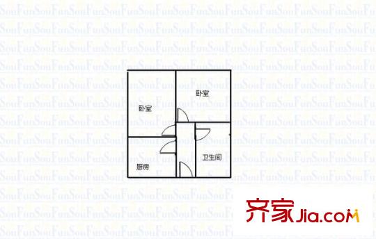 九州萬泉小區(qū) 1室 戶型圖