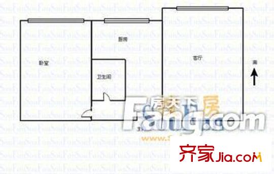 華坪小區(qū) 1室 戶型圖