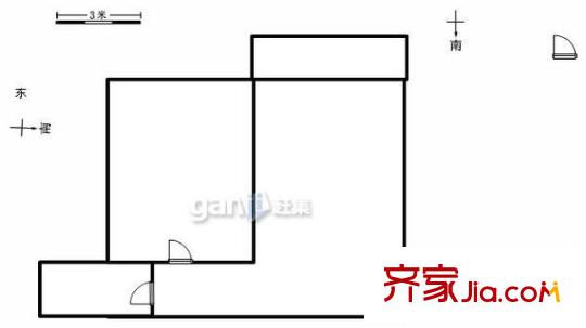 九州萬泉小區(qū) 1室 戶型圖