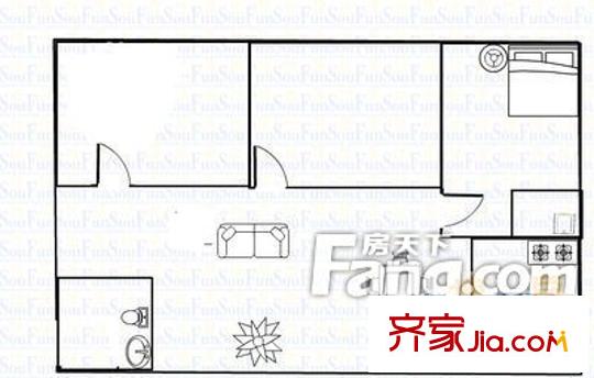 晏家坪鐵路小區(qū) 3室 戶型圖