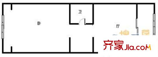 金鵬小區(qū) 1室 戶型圖