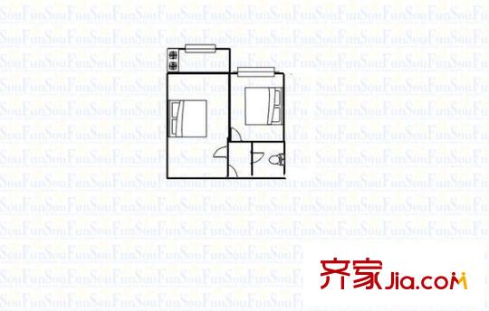 安康小區(qū)  2室  戶型圖