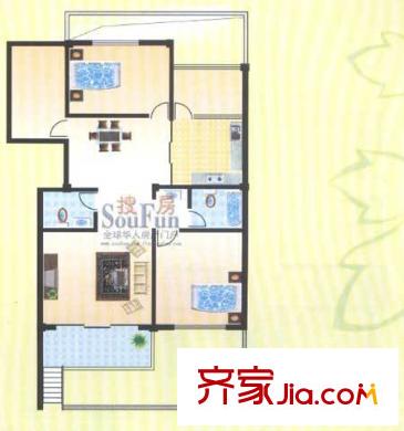 鑫億城戶型圖110.89平方米 3室2廳2衛(wèi)1廚