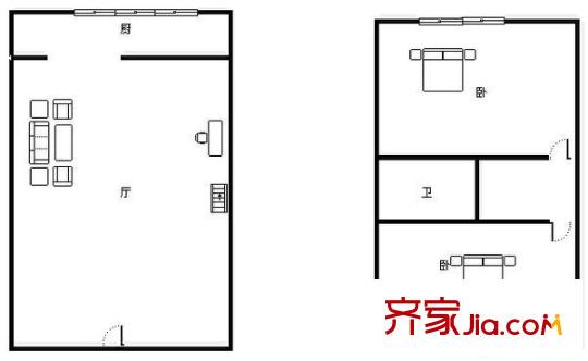 文豐小區(qū) 2室 戶型圖