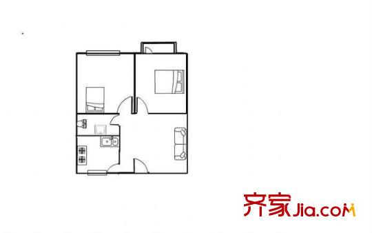 文豐小區(qū) 2室 戶型圖