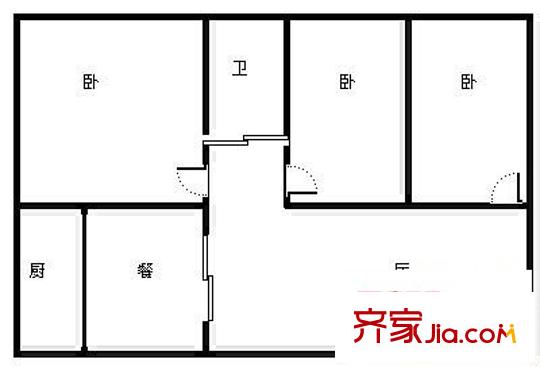 東崗新家園 2室 戶型圖