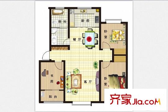 金屬公司家屬院(舊大路)戶型圖金屬公司家屬院(舊大路)   3室 戶型圖 3室2廳2衛(wèi)1廚