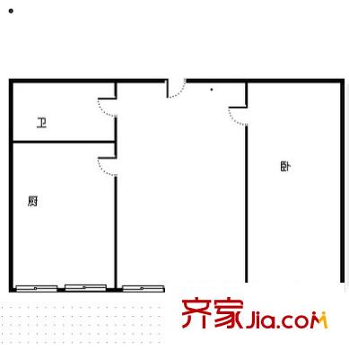 金鵬小區(qū) 1室 戶型圖