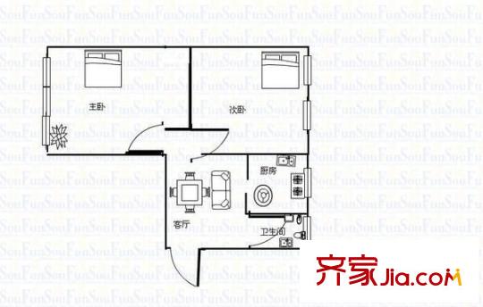 金鵬小區(qū) 3室 戶型圖