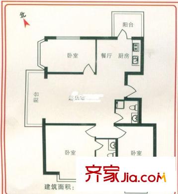 金鵬小區(qū) 3室 戶型圖