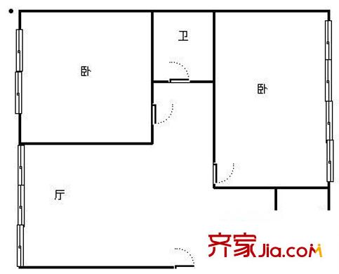 金鵬小區(qū) 2室 戶型圖