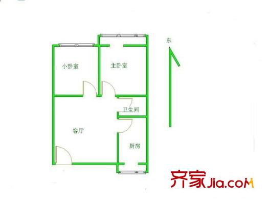 泰生大廈 2室 戶型圖