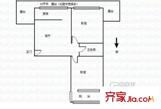 水車苑 2室 戶型圖