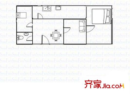 水車苑 2室 戶型圖