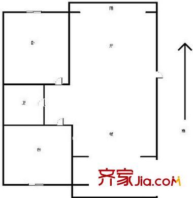 敬東小區(qū) 2室 戶(hù)型圖
