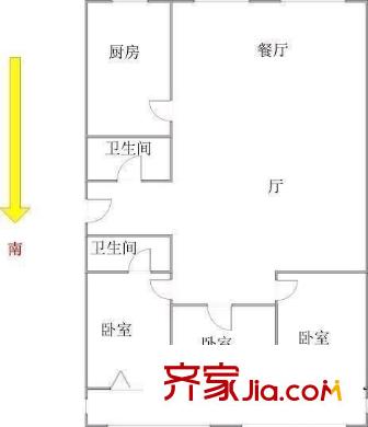 敬東小區(qū) 2室 戶型圖