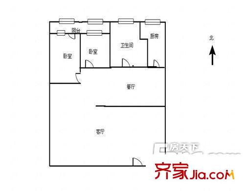 華歐大廈 2室 戶型圖