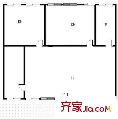 欣苑小區(qū) 2室 戶型圖
