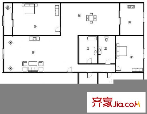 惠隴小區(qū)3室2廳