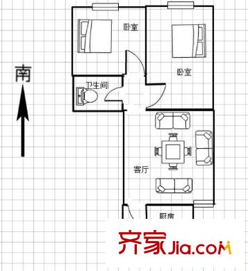 康瑞家園 2室 戶型圖