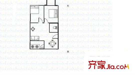 春暉小區(qū) 2室 戶型圖