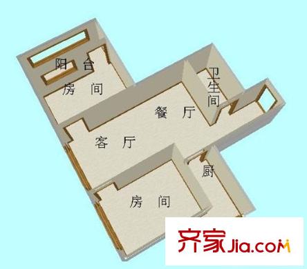 甘南路省政府家屬院 2室 戶型圖