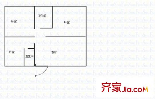 蘭新地中海 4室 戶型圖