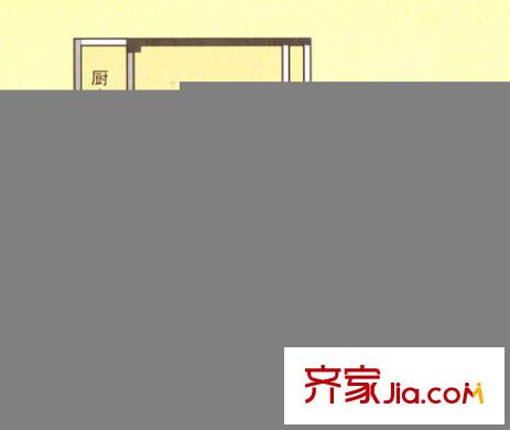 拱星墩商住樓 1室1廳戶型圖