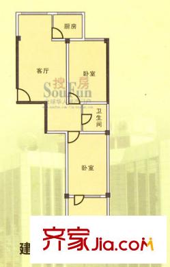 拱星墩商住樓 2室2廳戶型圖