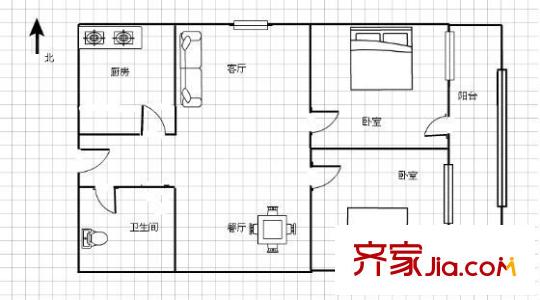 康瑞家園 2室 戶型圖