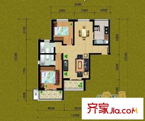 工商局家屬院(十里店)戶型圖工商局家屬院（十里店） 2室 戶型圖 2室2廳1衛(wèi)1廚