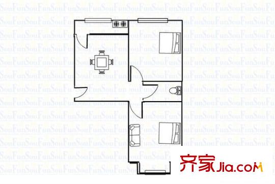 新泰水云閣戶型圖水云閣 2室 戶型圖 2室1廳1衛(wèi)1廚