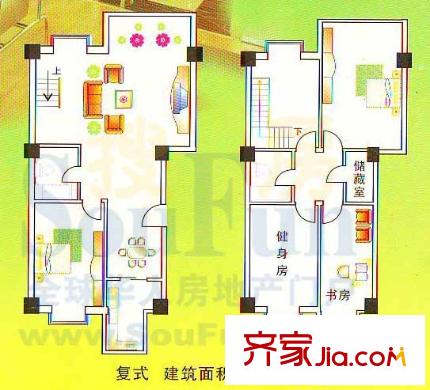 常順苑戶型圖復(fù)式5室2廳 5室2廳2衛(wèi)1廚