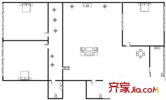 省旅游局家屬院 3室 戶(hù)型圖