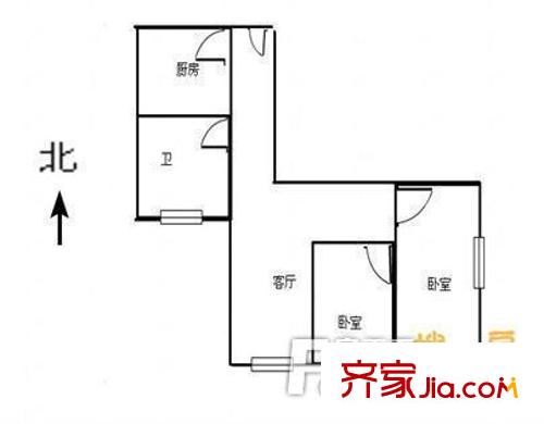  建工大廈  2室  戶型圖